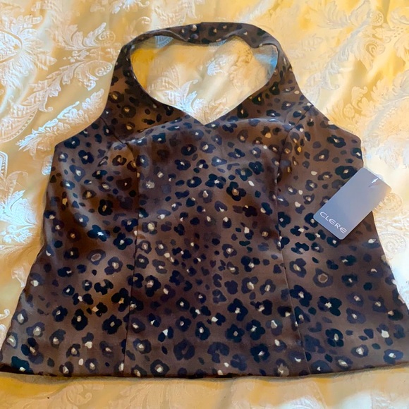 NWT Clere leopard print halter top - Picture 1 of 8